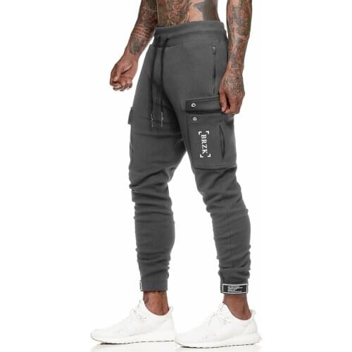 Sport GYM Pants Quick Dry Running Pants Men Training Trousers Big Pockets Run Jogging Pants Men Cargo Sweatpants Workout