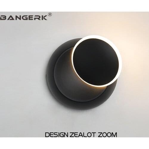 Nordic Design Indoor LED Wall Light Loft Iron Wall Sconce Lighting Modern Round Rotating Bedside Wall Lamp Home Decor Fixtures