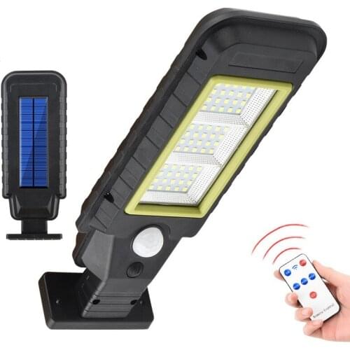 3 Working Modes LED Solar Light Outdoor PIR Motion Sensor COB Wall Light Waterproof Solar Garden Courtyard Solar Wall Light