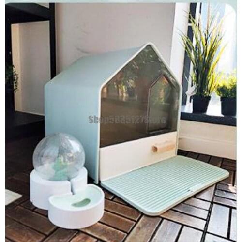 Cat Litter Basin Fully Closed Drawer Cat Litter Basin Super Large Cat Toilet Fully Closed Deodorization Splash Proof Fully Close