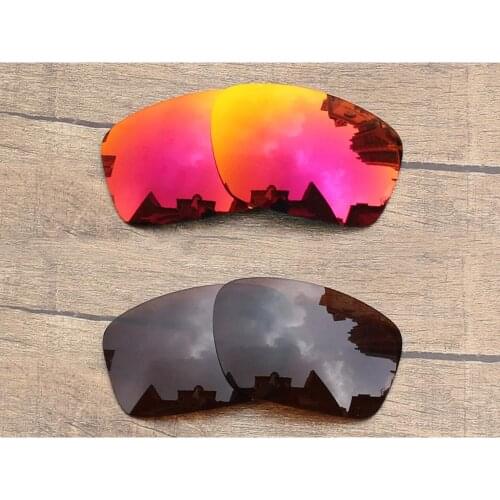 Vonxyz 2 Pairs Ruby Mirror & Bronze Brown Polycarbonate Replacement Lenses for-Oakley Scalpel Frame