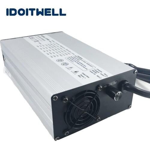 Adjustable 48V Lead acid battery charger 58.8V 15A/10A float charge 55.2V current 2 stages adjustable charger for 48v lead acid