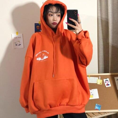 Women Hoodie Hip Hop hoody thrasher black clothes vintage Harajuku clothing color tops Hoodies Sweatshirt Loose para vintage