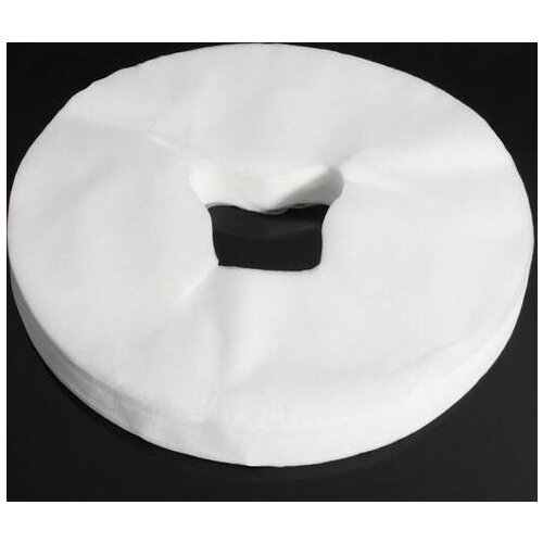 100 Pcs Disposable Bed Massage Table Face Hole Cover Non-woven Fabric White
