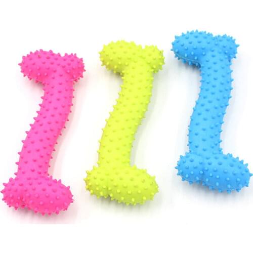 Bone Shape Dog Toy Rubber Pet Bite Molar Tooth Chew Toys For Small Puppy Dogs Outdoor Training Pet Supplies