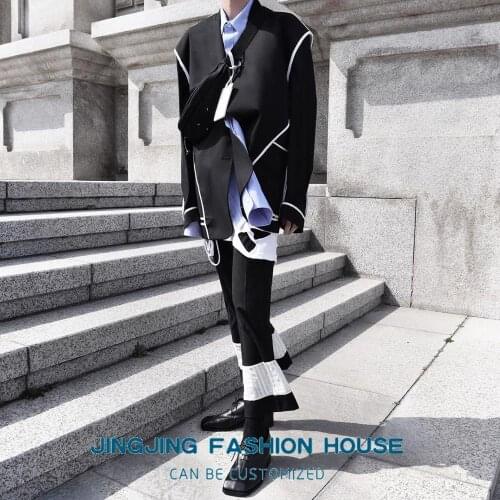 2020 Original two-piece suit for men popular logo casual casual coat handsome Korean small suit