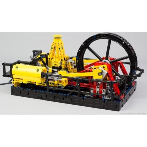 2021 NEW Small particle scene building block MOC pneumatic operation steam engine model assembly toys childrens Christmas toys