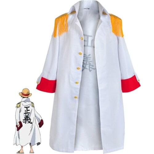 Anime One Piece Naval general Cloak Cosplay Costume Coat Justice Cloak Naval Outerwear