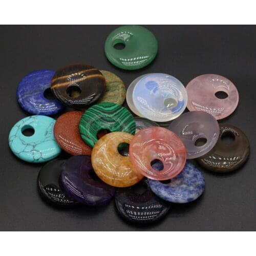 Natural semi-precious stones beads round big hole exquisite beads for jewelry making DIY necklace bracelet earrings accessories