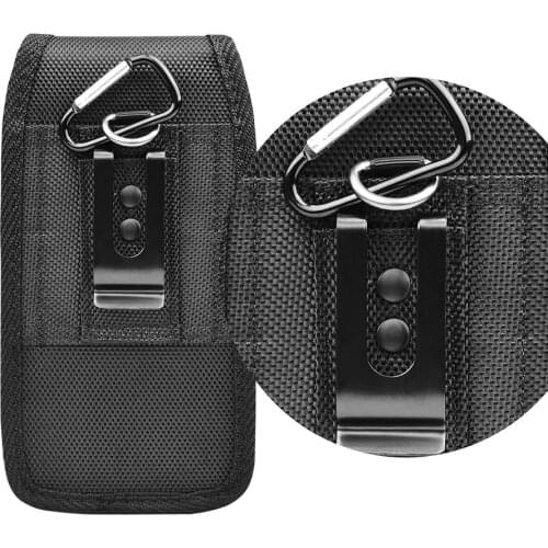 Case for Gigaset GS290 GL390 Belt Clip Pouch Holster Metal Clip Leather Card Holder Cover Outdoor Waist Nylon Phone Bag