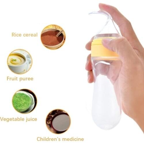 Baby Spoon Bottle Feeder Dropper Silicone Feeding Spoon Food Supplement Childrens Rice Paste Bottle Feeding Medicine Kid Bottle