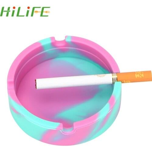 Home Decoration Eco-Friendly Cigarette Tray Ash Storage Camouflage silicone Ashtray Smoking Accessories Household Merchandises