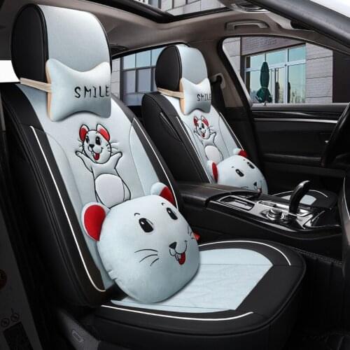 Hot Selling In Ebay Fancy Polyester Car Seat Cover Set Brown Beige Black