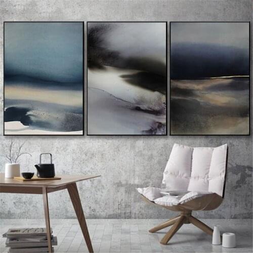 Chinese Abstract Mystery Ink Painting Poster Canvas Print Painting Wall Art Living Room Home Decoration