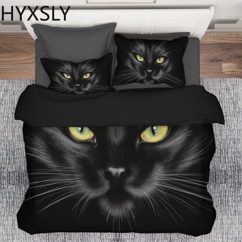 3d Bedding Sets Animal Black Cat Flamingo Print Adult Kids Duvet Cover Sets Comforter 2/3pcs King Queen Single Full Double Quilt
