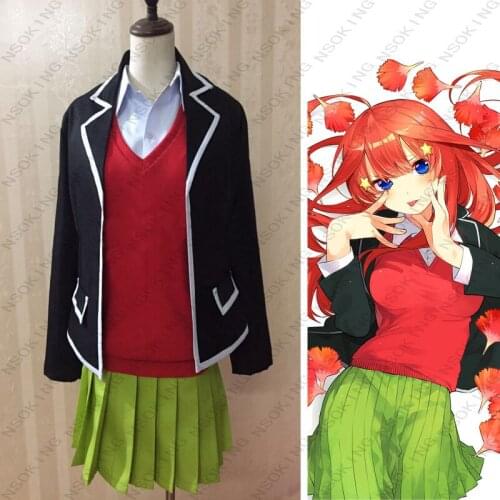 Anime Gotoubun no Hanayome The Quintessential Quintuplets Nakano Itsuki Cosplay Costume Custom Made