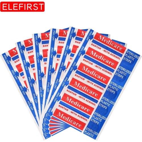 100Pcs/Pack Non-woven Wound Adhesive Plaster Medical Anti-Bacteria Band Aid Bandages Sticker Home Travel First Aid Kit Supplies