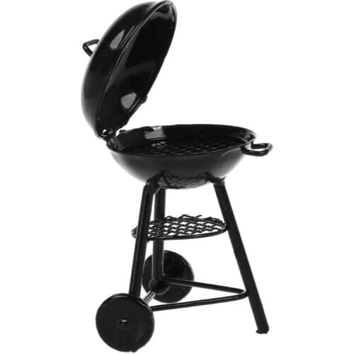 1:12 Scale Barbecue Grill Dollhouse Miniature Ornaments BBQ Tool Mini Furniture Doll House Gadget