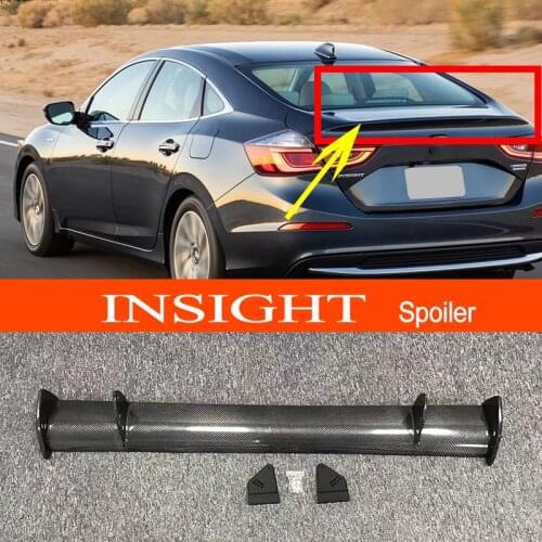 Insight Real Carbon Fiber GT-style Car-styling Sporty Rear Trunk Wing Spoiler for Honda Insight