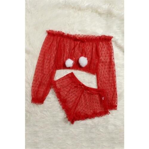 New Women Sexy Christmas Costume Xmas Sleepwear Party Lingerie Set