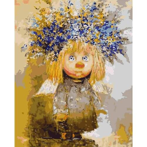 Olieverfschilderij Van Nummers Bloem Op Canvas Set Decor Voor Painting By Number Handgeschilderd Gift 40X50cm Sunshine Angel