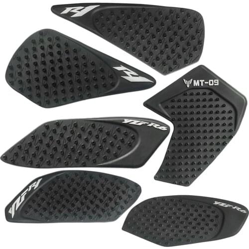 ​A Pair Motorcycle Tank Traction Side Pad Knee Rubber Protector Sticker For Yamaha YZF1000 YZF-R1 YZF-R6 MT09 FZ09 FJ09 Black
