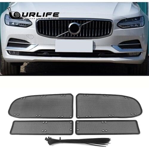 For Volvo S90 2016-2020 2021 Front Grille Insert Net Anti-insect Dust Garbage Cover Stainless Screening Mesh Car Accessories