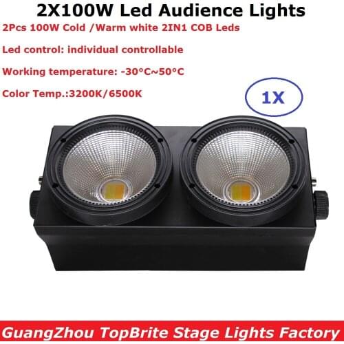 COB Wash Audience Lights 2 Eyes Flood Lighting 2X100W LED Matrix Blinder Lights DMX Par Stage Uplighting For Dj Disco Concert