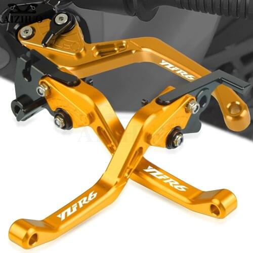 Motorcycle YZF Adjustable Brake Clutch Lever FOR YAMAHA YZFR6 YZF-R6 2017 2018 2019 2020 CNC Short Handbrake YZF R6 With LOGO