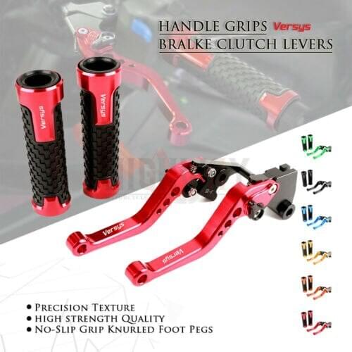 Brake Lever Handlebar Grips Grip CNC Aluminum Short Adjustable Brake Clutch levers For Kawasaki Versys 1000 2012-2014