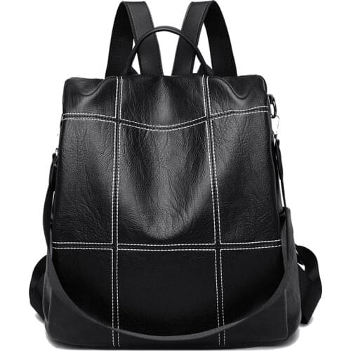 Vento Marea Fashion Women Backpack Youth Leather Backpacks for Teenage Girls Female School Shoulder Bag Anti-theft Bagpack Purse