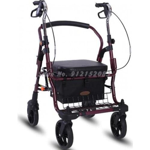 Elderly Trolleys Can Be Folded, Lightweight Walkers, Grocery Shopping Carts, Elderly Shopping Carts Can Be Pushed, Can Take Four