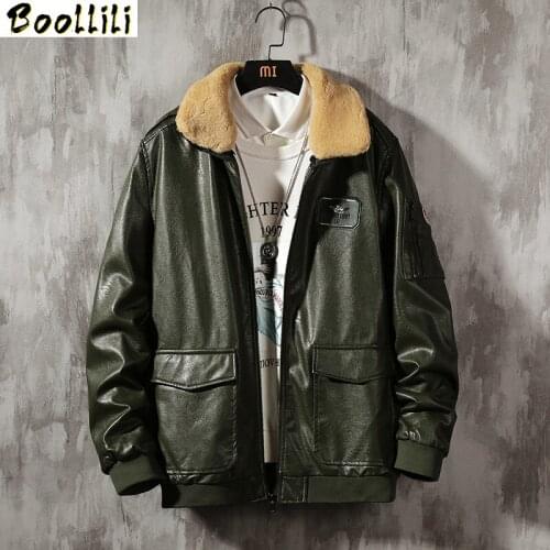 Warm Winter Motorcycle Faux Leather Jacket Mens PU Leather Jackets Fashion Street Style Masculina Mens Leather Coats Plus Size