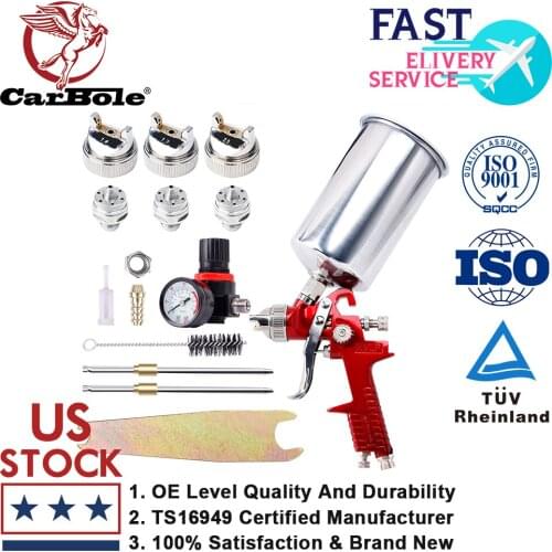 1.4mm 1.7mm 2.5mm Fluid Tips HVLP Gravity Feed AIR SPRAY SPRAYER GUN Regulator Gauge