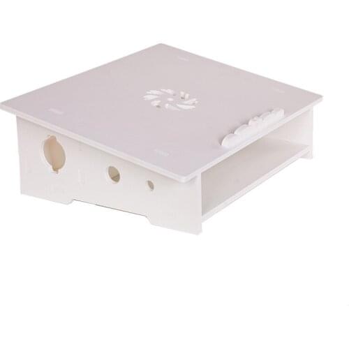 1 Pcs Wood Plastic Notebook Increased Bracket Double Layer Computer Rack White Desktop Laptop Shelf