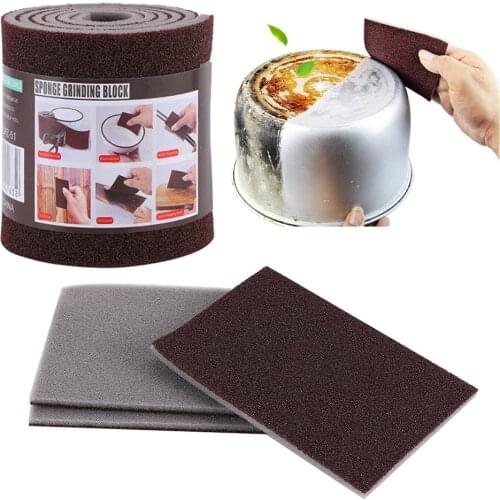 100cm*9cm New Roll Nano Emery Sponge Kitchen Magic Cleaner Rust Rub Pot Sponge Cleaner Rust Scouring Household Kitchen Magic Pad