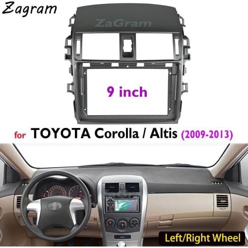 9 Inch 2 Din Car Video Fascia with Air Outlet for TOYOTA Corolla / Altis 2009-2013 Panel Player Audio Frame Dashboard Mount Kit