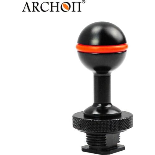Archon Z18 mount cold shoe hot holder diving flashlight cold shoe ball adapter Bracket Professional Camera photography arm
