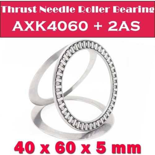 AXK4060 + 2AS Thrust Needle Roller Bearing With Two AS4060 Washers 40*60*5mm ( 5 pcs ) AXK1108 889109 NTB4565 Bearings
