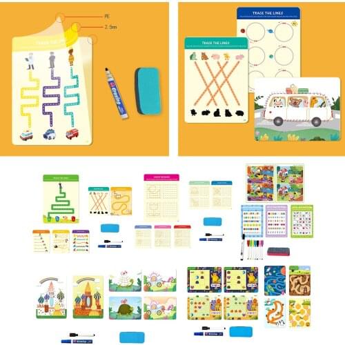 Baby Drawing Card Graffiti Scribble with 2 Art Pen Preschool Develop Toy