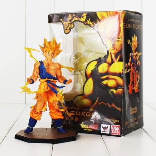 21cm Anime Dragon Ball Z Super Saiyan Son Goku PVC Action Figure Toys Collection Model Doll