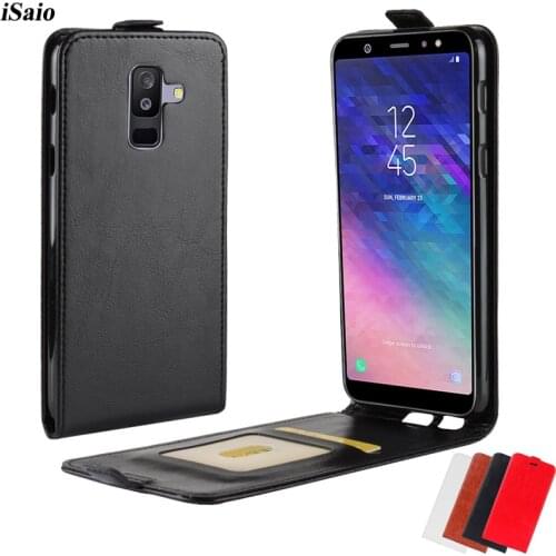 For Samsung Galaxy A6 Plus 2018 Flip Case PU Leather Cover A6 Plus 2018 TPU Silicone Phone Case Funda Coque with Photo Card Slot