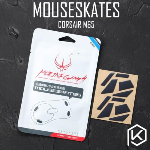 Hotline games 2 sets/pack original competition level mouse feet skates gildes for corsair m65 0.6mm thickness