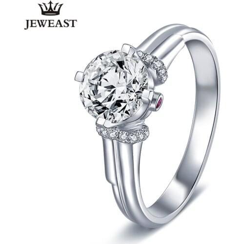 IDO Natural diamond 18K gold Pure Gold Ring Real 18K gold Solid Gold Ring Trendy Classic Party Fine Jewelry Hot Sell New 2019