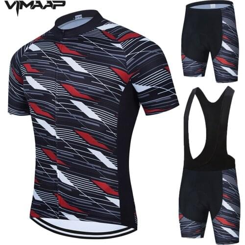 VIMAAP Team Cycling Jersey Set Men Mountain Bike Clothing Summer MTB Bicycle Wear Clothes Anti-UV Cycling Clothing triathlon