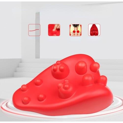 Creative Light Massage Pillow Portable Head and Neck Massage Cushion Ergonomic Acupoint Massage Pillow