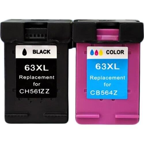 LuoCai Compatible ink cartridges For Hp63 For HP 63 XL DESKJET 2132 3630 3632 Officejet 4652 4655 ENVY 4522 Printers Ink 63XL
