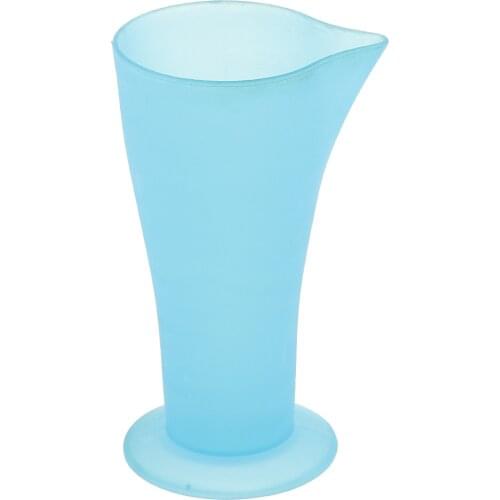 Reusable Durable 120mL 5oZ Clear Blue Plastic Graduated Measuring Beaker Cup for