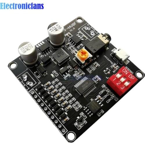 12V/24V Voice Playback Amplifier Module Triggers Serial MP3 Music Player Class D 3.5mm Audio Aux Micro USB 10W/20W Voice Module