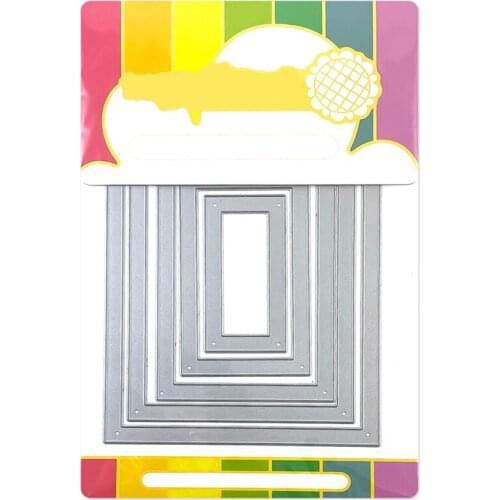 2021 New Nesting Rectangle Frames Metal Cutting Dies For DIY Craft Making Paper Greeting Card and Scrapbooking No Clear Stamps